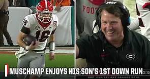 LOOK AT DAD! Will Muschamp celebrates his son’s big run for Georgia | ESPN College Football