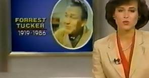 Forrest Tucker: News Report of His Death - October 25, 1986