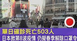 單日確診死亡503人 日本掀第8波疫情 仍擬春季解除口罩令｜TVBS新聞
