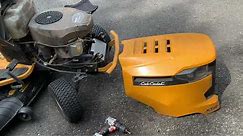 DIY How to Remove the Engine Hood on your Cub Cadet Riding Lawn Mower [Cub Cadet Hood Removal]