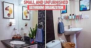 Small and Unfurnished Bathroom Organization Ideas | Renter-friendly Bathroom Organization
