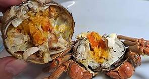 網購大閘蟹 / 4兩半蟹乸 HK$60一隻 / 原來蒸16分鐘和蒸20分鐘有這樣的分別 Hairy crab