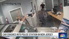 Car crashes into police station in NJ while blasting 'Welcome to the Jungle' | NBC New York