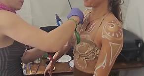 body painting performers for festival ✨️ Makeup transformation ✨️ satisfying body painting #fyp #LanaChromium #arttok #satisfyingvideo #satisfying #bodypaint #makeuptransformation