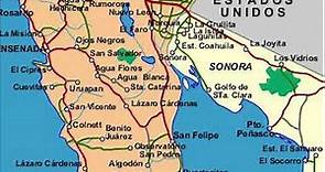 mapa de Baja California Mexico