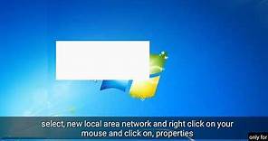 How to make Local area connection in windows 7 ( LAN ) ENGLISH Subtitle