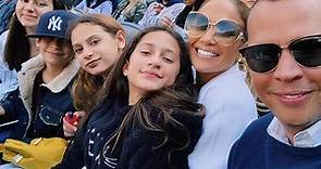 Jennifer Lopez and Alex Rodriguez Have a Family Fun Day at Yankees Game