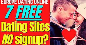 ❤️ 7 FREE Dating Sites (NO SIGN UP!) Free Online Dating Sites #onlinedating #freedatingapps