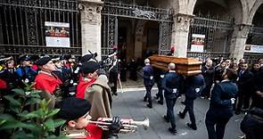Funerali di Stato per Franco Frattini, l'arrivo del feretro