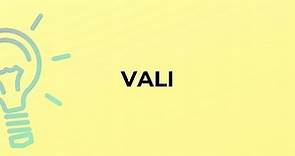 What is the meaning of the word VALI?