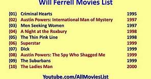 Will Ferrell Movies List