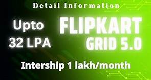 Flipkart GRID 5.0 | Package Upto 32 LPA | Intership 1 lakh/month | Unstop @technicalindusty