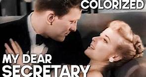 My Dear Secretary | COLORIZED | Laraine Day | Old Classic Movie | Comedy