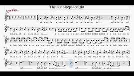 The lion sleeps tonight - Flauto dolce - Note - Spartito - Instrumental - Canto - Karaoke - Musica