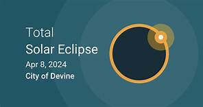 Eclipses visible in City of Devine, Texas, USA