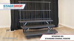 Staging 101 Straight & Wedged Standing Choral Risers - StageDrop
