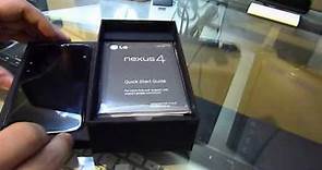 LG Nexus 4 E960 Unboxing HD Google