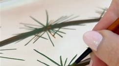 Painting cedar needles, oh so many of them. #artist #painting #gouache #cedar #welshart #reeloftheday #artreel #welshartist | Georgina Doodles