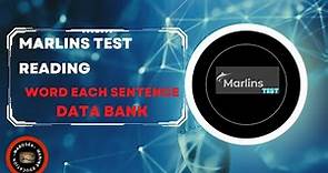 Marlins Test: Reading, Word each sentence practice for seafarers