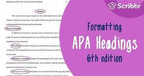 Formatting APA Headings and Subheadings (6th Edition) | Scribbr 🎓