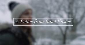 Embracing the Unknown || A Letter from Janet Easter