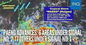 Paeng advances: 6 areas under Signal No. 2, 17 others under Signal No. 1