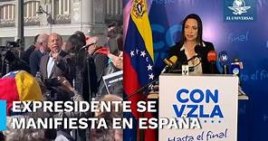 En España, Felipe Calderón se manifiesta en respaldo a María Corina Machado