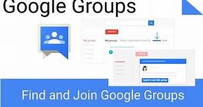 How to Find and Join Google Groups