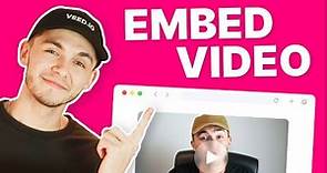 How To Embed a Video on your Website for FREE