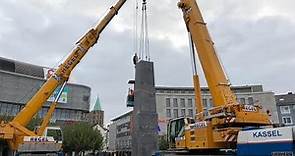 Umstrittenes documenta-Kunstwerk: Obelisk auf Kasseler Königsplatz ist abgebaut