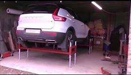 The ultimate homemade car jack, simple to use, compact when not in use.