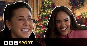 Alex Scott and Fara Williams exchange funny Christmas gifts | BBC Sport