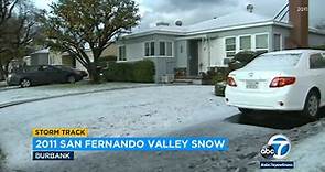 A look back 12 years ago when it snowed in the San Fernando Valley