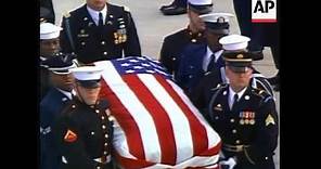 The state funeral for Gerald R. Ford arrived in Grand Rapids, Michigan Tuesday. The marching band fr