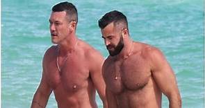 Luke Evans and Boyfriend Fran Tomas Hit the Miami Shore in Speedos After Red Carpet Debut as Couple