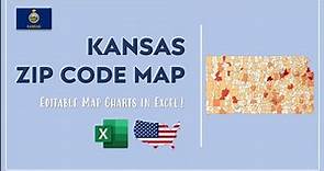 Kansas Zip Code Map in Excel - Zip Codes List and Population Map