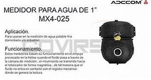 MEDIDOR PARA AGUA DE 1 IN ADCCOM CUERPO PLASTICO 150PSI, MX4-025
