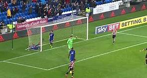 NEAL MAUPAY MISSES OPEN GOAL v CARDIFF CITY