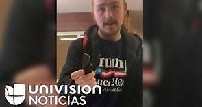 "Debemos matar a los ilegales": Amenaza de estudiante que porta camiseta sobre la reelección de Trum