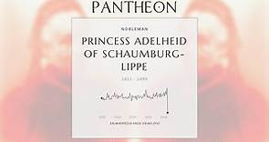 Princess Adelheid of Schaumburg-Lippe Biography - Duchess consort of Schleswig-Holstein-Sonderburg-Glücksburg