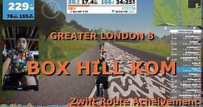 Greater London 8 + Box Hill KOM // Zwift Route Achievement