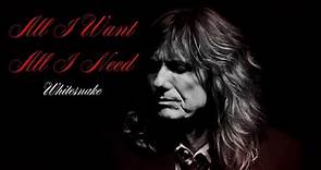 Whitesnake - All I Want All I Need (Official Unzipped Lyrics Video)
