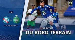 Racing- AS Saint-Étienne (1-0) : le but de Ludovic Ajorque vu du bord terrain