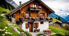 Maienfeld, Heididorf, paisajes del pueblo de Heidi en Suiza