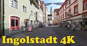 Ingolstadt, Germany. Walking tour [4K].