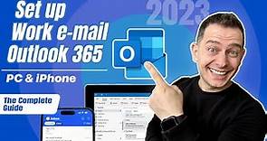 How to set up your work email on Outlook 365 (PC and iPhone) - Tutorial 2023