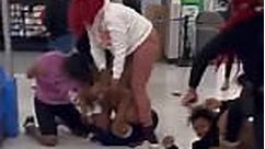 Massive fight breaks out between group of women in Walmart