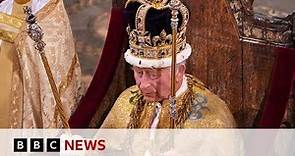 Moment HM King Charles III is crowned in Coronation ceremony - BBC News
