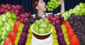 과일 파티 🍇 샤인머스캣 포도 딸기 직접 만든 탕후루 케이크 디저트 먹방 Candied Fruit Platter Dessert Eating Mukbang ASMR Ssoyoung