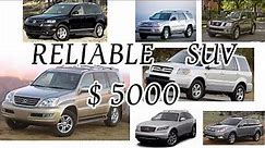 13 Reliable SUV under $ 5000 / £ 4000